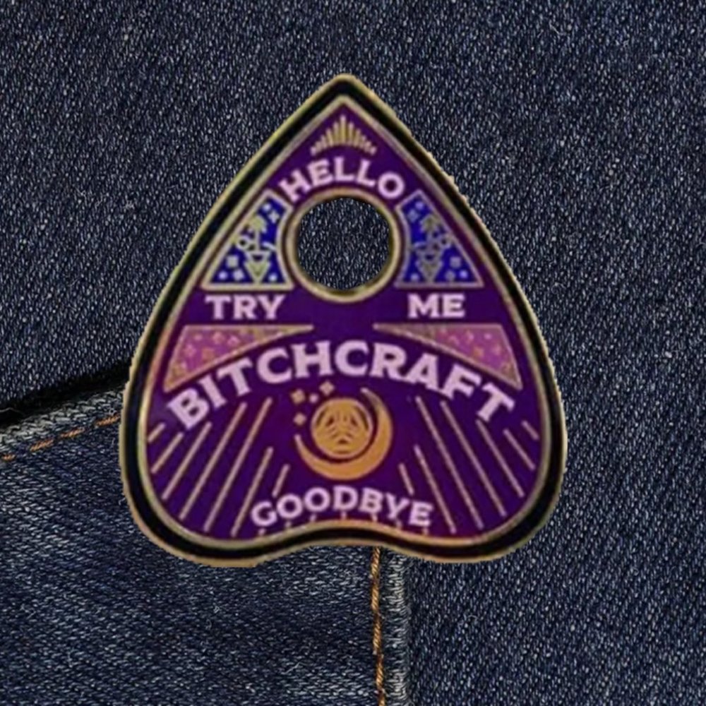 Purple Bitchcraft Enamel Pin - Novelty Women's Jewelry